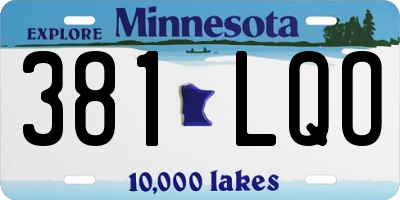 MN license plate 381LQO