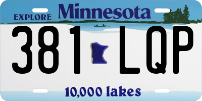 MN license plate 381LQP