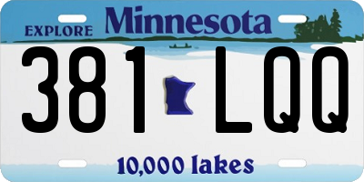 MN license plate 381LQQ