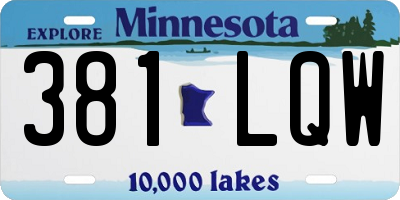 MN license plate 381LQW