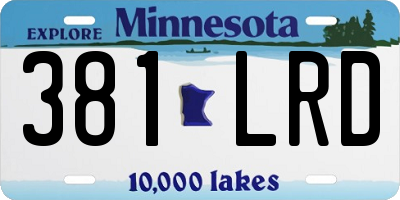 MN license plate 381LRD