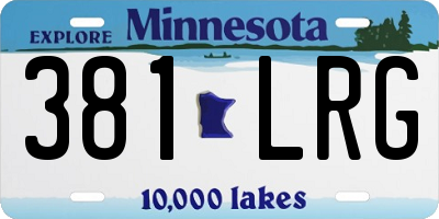 MN license plate 381LRG