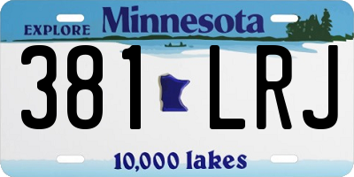 MN license plate 381LRJ