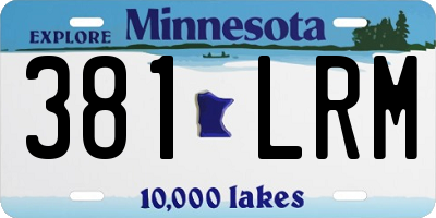 MN license plate 381LRM