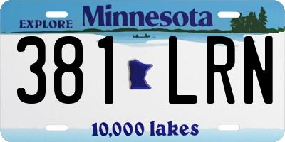 MN license plate 381LRN