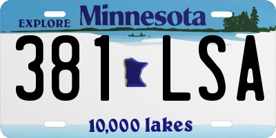 MN license plate 381LSA