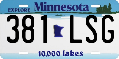 MN license plate 381LSG
