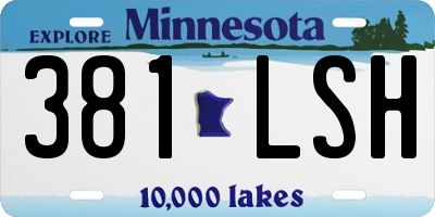 MN license plate 381LSH