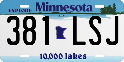 MN license plate 381LSJ
