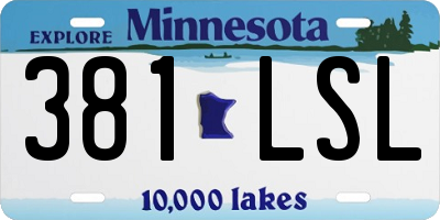 MN license plate 381LSL