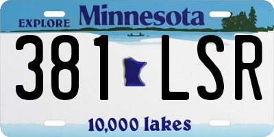 MN license plate 381LSR