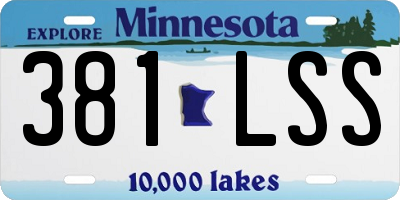 MN license plate 381LSS