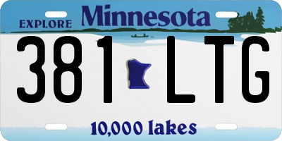 MN license plate 381LTG