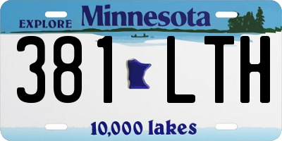 MN license plate 381LTH