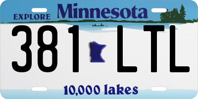 MN license plate 381LTL