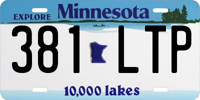 MN license plate 381LTP