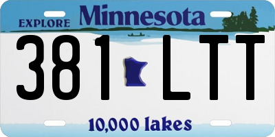 MN license plate 381LTT