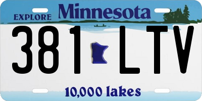 MN license plate 381LTV