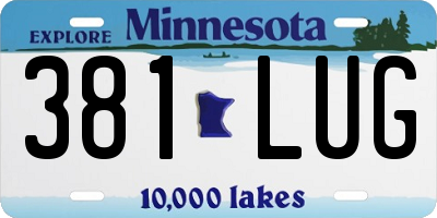 MN license plate 381LUG