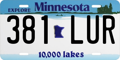 MN license plate 381LUR