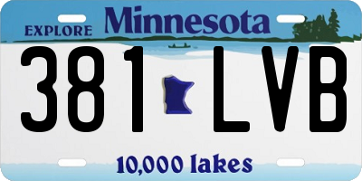 MN license plate 381LVB