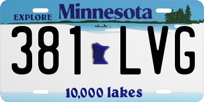 MN license plate 381LVG