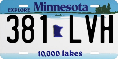 MN license plate 381LVH