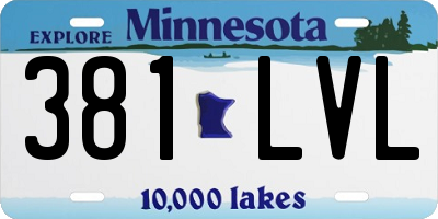 MN license plate 381LVL
