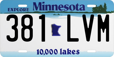 MN license plate 381LVM
