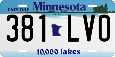 MN license plate 381LVO