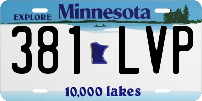 MN license plate 381LVP