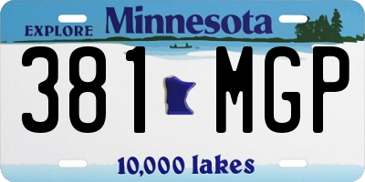 MN license plate 381MGP