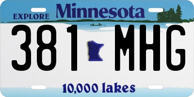 MN license plate 381MHG