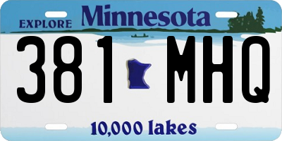 MN license plate 381MHQ