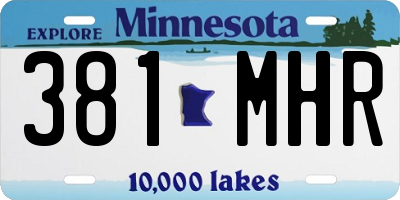 MN license plate 381MHR