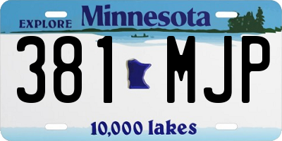 MN license plate 381MJP