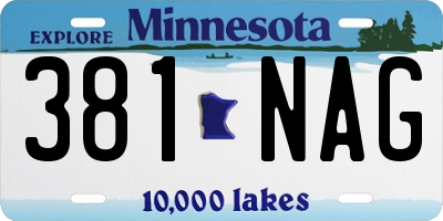 MN license plate 381NAG