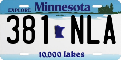 MN license plate 381NLA