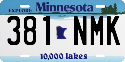 MN license plate 381NMK
