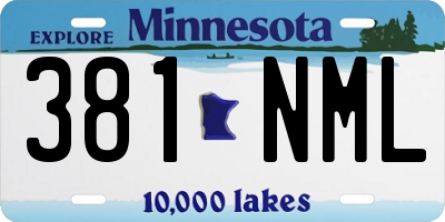 MN license plate 381NML