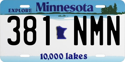 MN license plate 381NMN