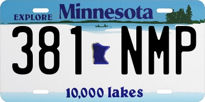 MN license plate 381NMP
