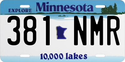 MN license plate 381NMR