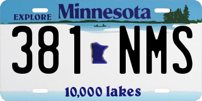 MN license plate 381NMS