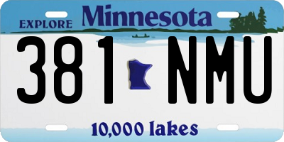 MN license plate 381NMU