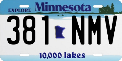 MN license plate 381NMV
