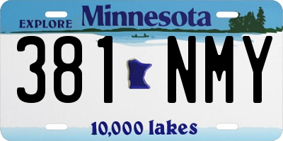 MN license plate 381NMY