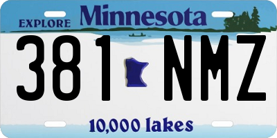 MN license plate 381NMZ