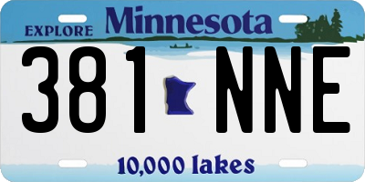 MN license plate 381NNE
