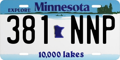 MN license plate 381NNP